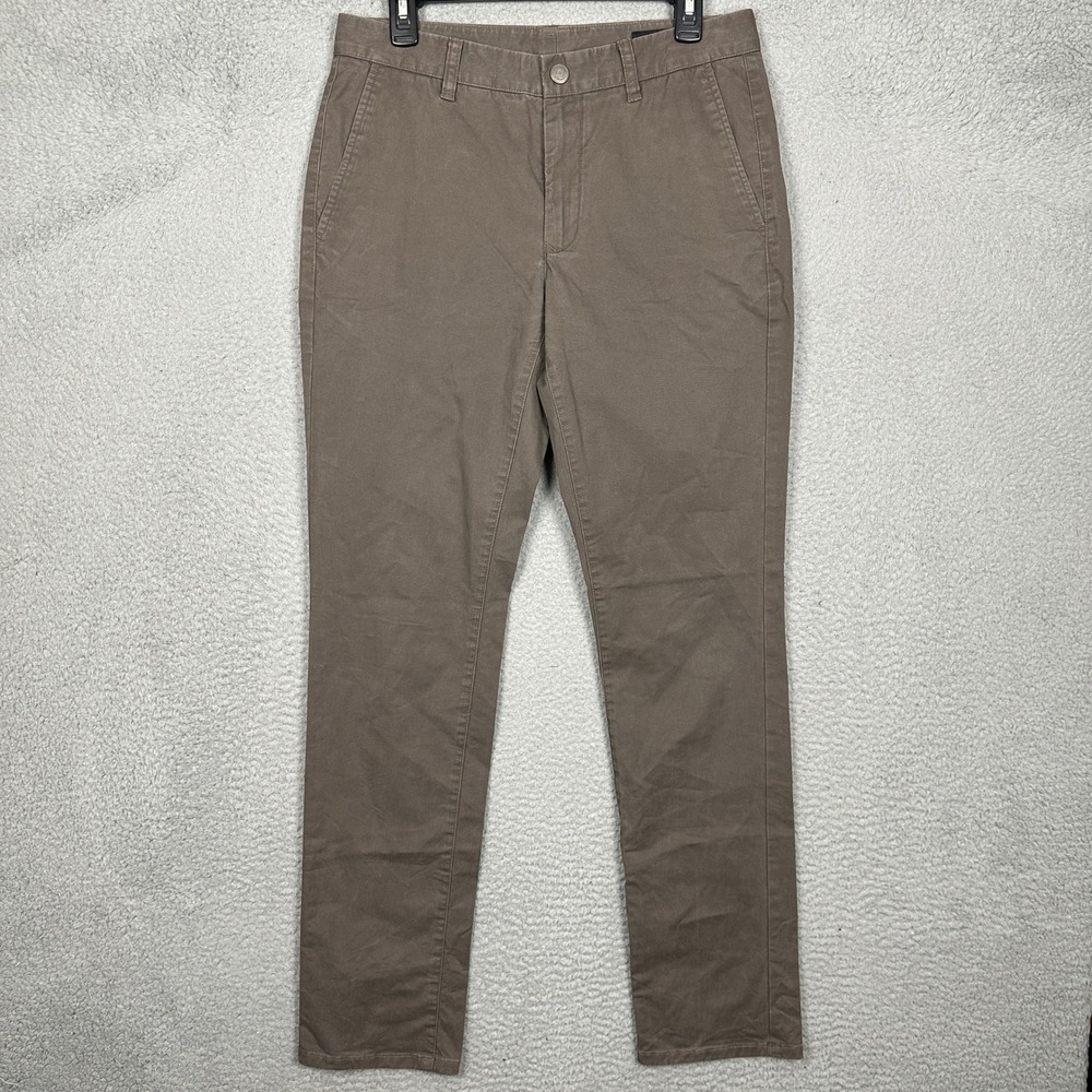 Bonobos Pants Mens 31X34 Tailored Brown Stretch Chinos Flat Front Casual EUC